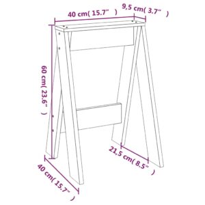 Σκαμπό 2 Τεμ. 40 x 40 x 60 εκ. από Μασίφ Ξύλο Πεύκου