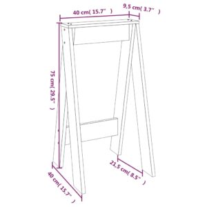 Σκαμπό 2 Τεμ. Λευκή 40x40x75 εκ. από Μασίφ Ξύλο Πεύκου