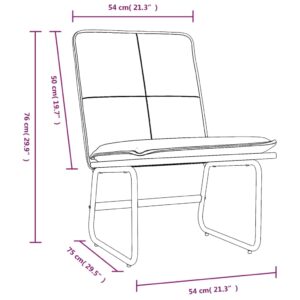 Πολυθρόνα Μαύρη 54 x 75 x 76 εκ. από Συνθετικό Δέρμα