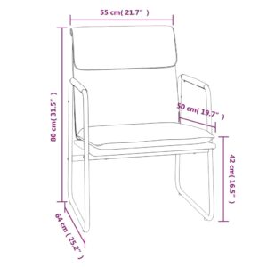 Πολυθρόνα Μαύρο 55x64x80 εκ. Υφασμάτινη