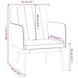 Πολυθρόνα Μαύρη 61 x 78 x 80 εκ. από Συνθετικό Δέρμα