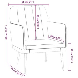 Πολυθρόνα Καφέ 61x78x80 εκ. από Συνθετικό Δέρμα