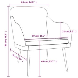 Πολυθρόνα Ανοιχτό Γκρι 63 x 76 x 80 εκ. Βελούδινη