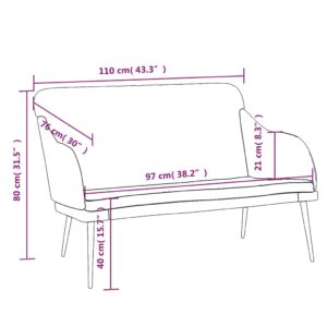 Πάγκος Μπλε 110x76x80 εκ. Βελούδινος