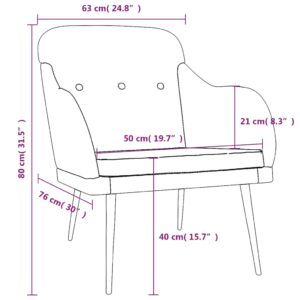 Πολυθρόνα Taupe 63 x 76 x 80 εκ. Υφασμάτινη