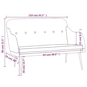 Πάγκος Taupe 110x76x80 εκ. Υφασμάτινος