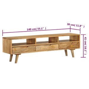 Έπιπλο Τηλεόρασης 140 x 30 x 41 εκ. από Μασίφ Ξύλο Μάνγκο