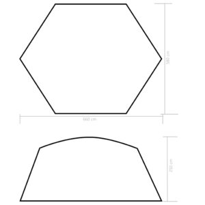 Σκίαστρο Πισίνας Μπλε 660 x 580 x 250 εκ. Υφασμάτινο