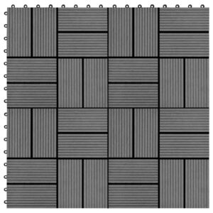 Πλακάκια Deck 11 τεμ. Γκρι 30 x 30 εκ. 1 μ² από WPC