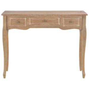 280047  Dressing Console Table with 3 Drawers Brown