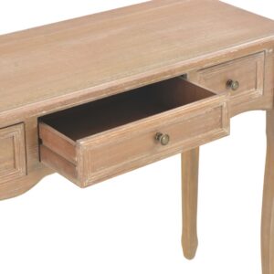 280047  Dressing Console Table with 3 Drawers Brown