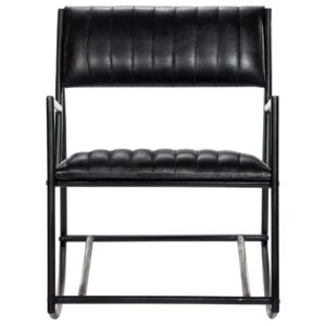 282905  Rocking Chair Black Real Leather