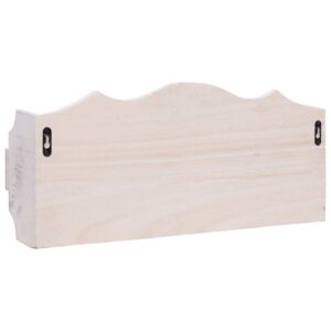 284231  Wall Mounted Coat Rack White 50x10x23 cm Wood