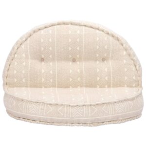 283789  Pouffe 100x20 cm Beige Fabric