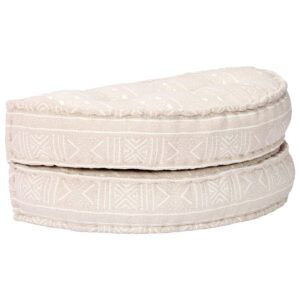 283789  Pouffe 100x20 cm Beige Fabric