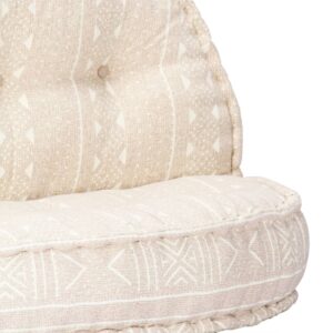 283789  Pouffe 100x20 cm Beige Fabric