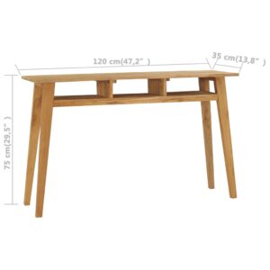 Τραπέζι Κονσόλα 120 x 35 x 75 εκ. από Μασίφ Ξύλο Teak