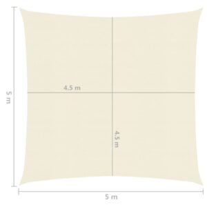 Πανί Σκίασης Κρεμ 5 x 5 μ. από HDPE 160 γρ./μ²