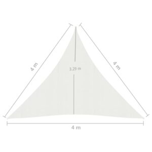 Πανί Σκίασης Λευκό 4 x 4 x 4 μ. από HDPE 160 γρ./μ²