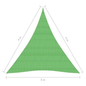 Πανί Σκίασης Ανοιχτό Πράσινο 3 x 4 x 4 μ. από HDPE 160 γρ./μ²