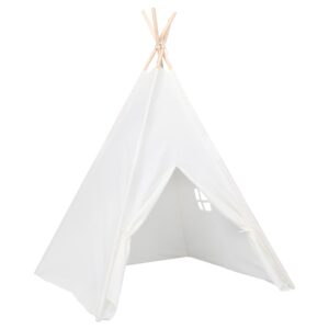 Σκηνή Teepee Παιδική Λευκή 120x120x150 εκ. Peach Skin με Σάκο