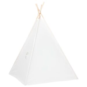 Σκηνή Teepee Παιδική Λευκή 120x120x150 εκ. Peach Skin με Σάκο