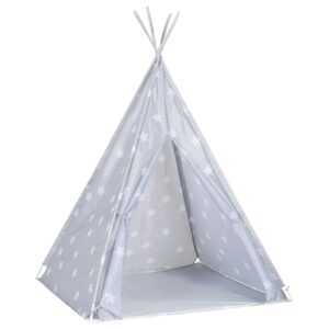 Σκηνή Teepee Παιδική Γκρι 115x115x160 εκ. Πολυεστερική με Σάκο