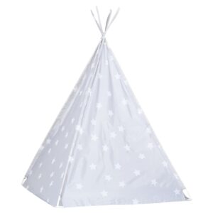 Σκηνή Teepee Παιδική Γκρι 115x115x160 εκ. Πολυεστερική με Σάκο