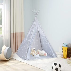 Σκηνή Teepee Παιδική Γκρι 115x115x160 εκ. Πολυεστερική με Σάκο