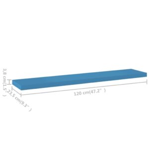 Ράφι Τοίχου Μπλε 120 x 23