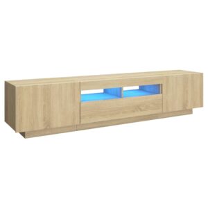 Έπιπλο Τηλεόρασης με LED Sonoma Δρυς 180 x 35 x 40 εκ.