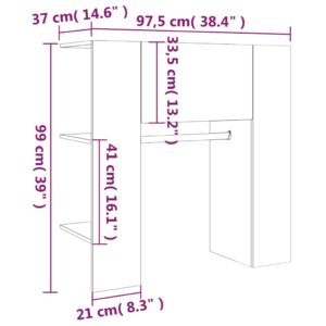 Ντουλάπι Διαδρόμου Γυαλιστ. Λευκό 35x34x90εκ.Επεξεργασμένο Ξύλο