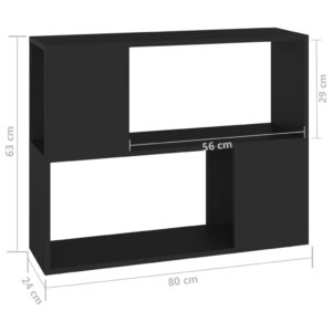 Έπιπλο Τηλεόρασης Μαύρο 80 x 24 x 63 εκ. από Μοριοσανίδα