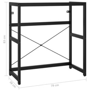 Έπιπλο Μπάνιου Μαύρο 79 x 38 x 83 εκ. Σιδερένιο