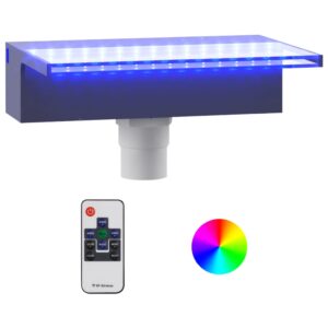 Σιντριβάνι Καταρράκτης Πισίνας με RGB LED 30 εκ. Ακρυλικό