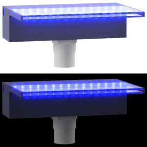 Σιντριβάνι Καταρράκτης Πισίνας με RGB LED 30 εκ. Ακρυλικό