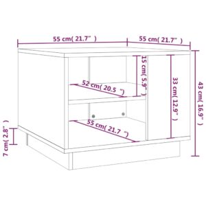 Τραπεζάκι Σαλονιού Λευκό 55 x 55 x 43 εκ. από Μοριοσανίδα