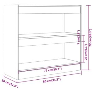 Βιβλιοθήκη/Διαχωριστικό Χώρου Γκρι Sonoma 80 x 30 x 72 εκ.