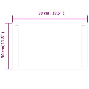 Καθρέφτης Μπάνιου με LED 50x30 εκ.