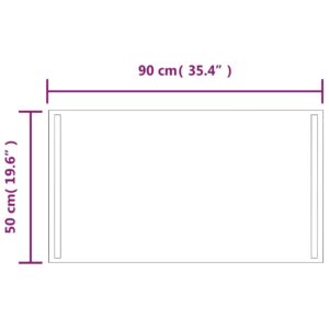 Καθρέφτης Μπάνιου με LED 90x50 εκ.