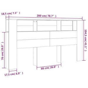 Κεφαλάρι Με Αποθηκευτικό Χώρο Μαύρο 200x18