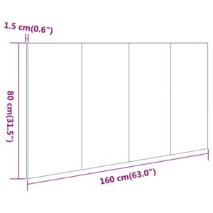 Κεφαλάρι Κρεβατιού Καφέ Δρυς 160x1