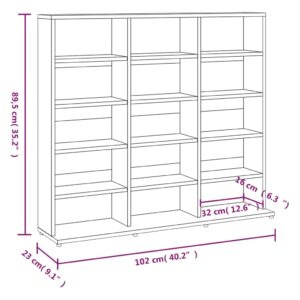 Έπιπλο για CD Καφέ Δρυς 102x23x89