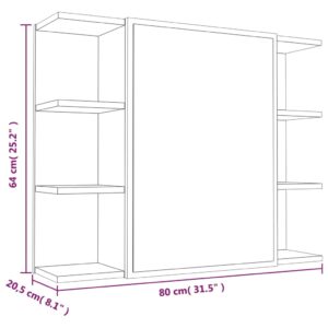 Ντουλάπι Μπάνιου Καφέ Δρυς 80x20