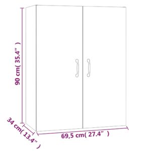 Ντουλάπι Sonoma δρυς 70x34x180 cm από Επεξεργασμένο Ξύλο