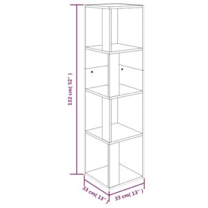 Γωνιακό Έπιπλο Γκρι Sonoma 33x33x132 εκ. από Επεξεργ. Ξύλο