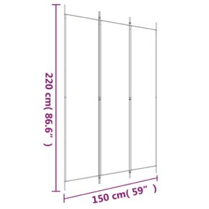 Διαχωριστικό Δωματίου με 6 Πάνελ Καφέ 150x220 εκ. από Ύφασμα