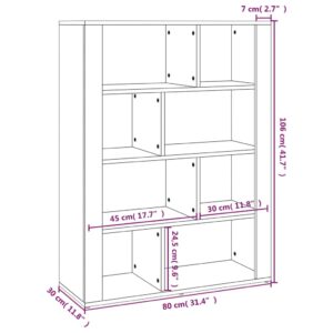 Ντουλάπι Sonoma Δρυς 80x30x106 εκ. από Επεξεργασμένο Ξύλο