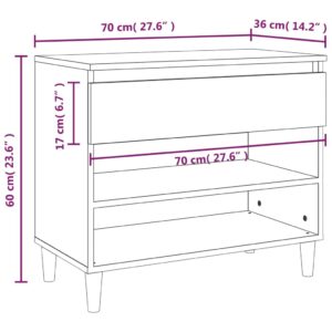 Παπουτσοθήκη Γκρι Sonoma 70x36x60 εκ. από Επεξεργασμένο Ξύλο