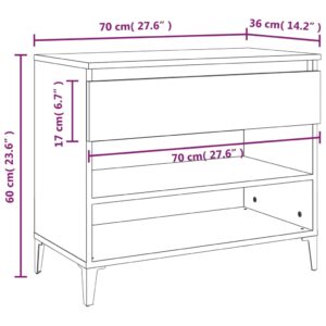 Παπουτσοθήκη Γυαλιστερή Λευκή 70x36x60 εκ. Επεξεργασμένο Ξύλο